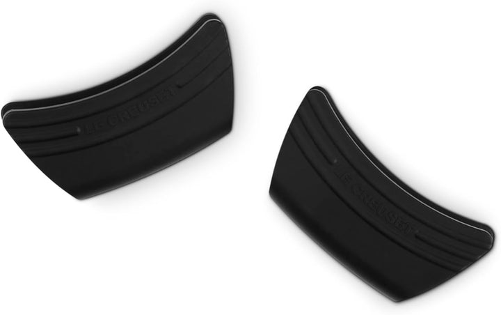 Le Creuset 2er-Set Griffschutz aus Silikon, Anpassungsfähig, Hitzebeständig bis 250°C, Schwarz glänz
