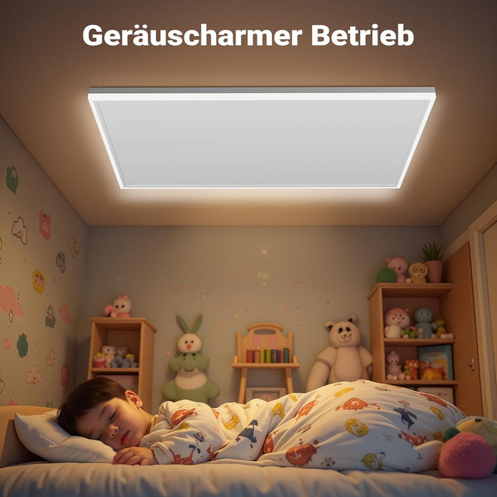Wiltec Infrarot Deckenheizung 370 W, Infrarotheizung Deckenmontage mit LED-Beleuchtung 65,5 x 63 x 3