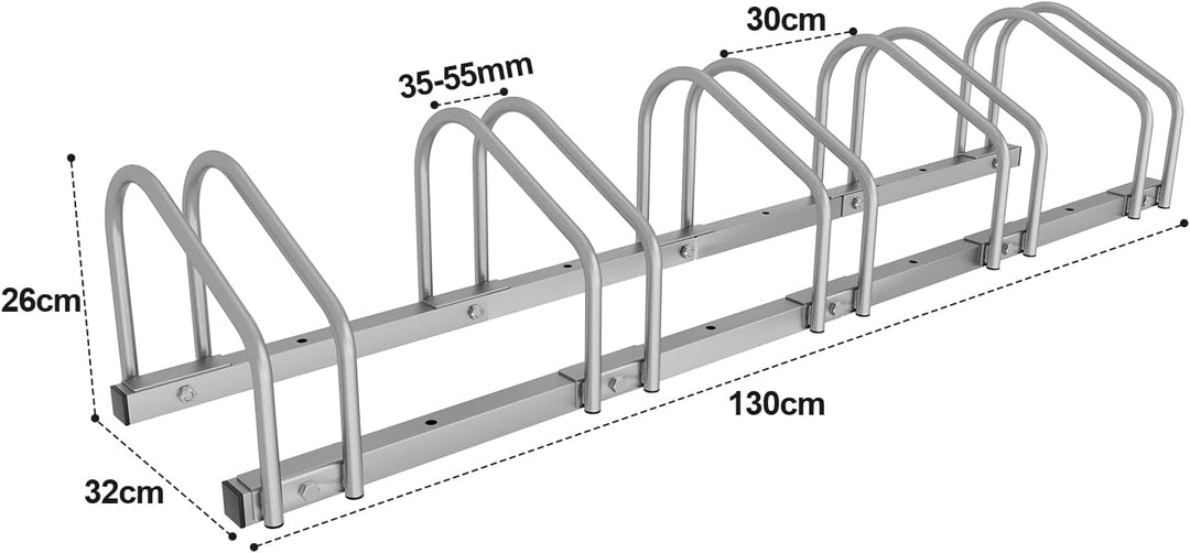 Sonnewelt 2x Fahrradständer für 5 Fahrräder 35-55 mm Reifenbreite,Fahrradständer Bodenparker,Radstän