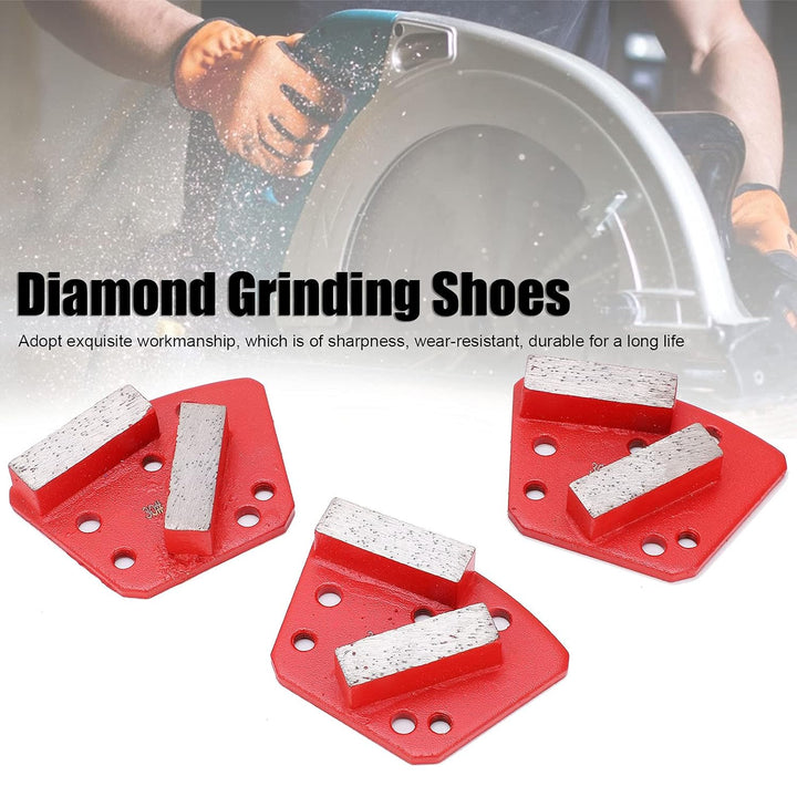 Diamant-Schleifschuhe, Trapez-Betonschneiden, 6 Löcher, gerade Zähne, Rot, 30#, Hochleistungs-, lebi