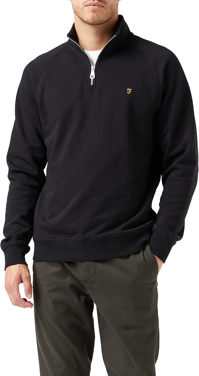 Farah Herren Sweatshirt, S Schwarz