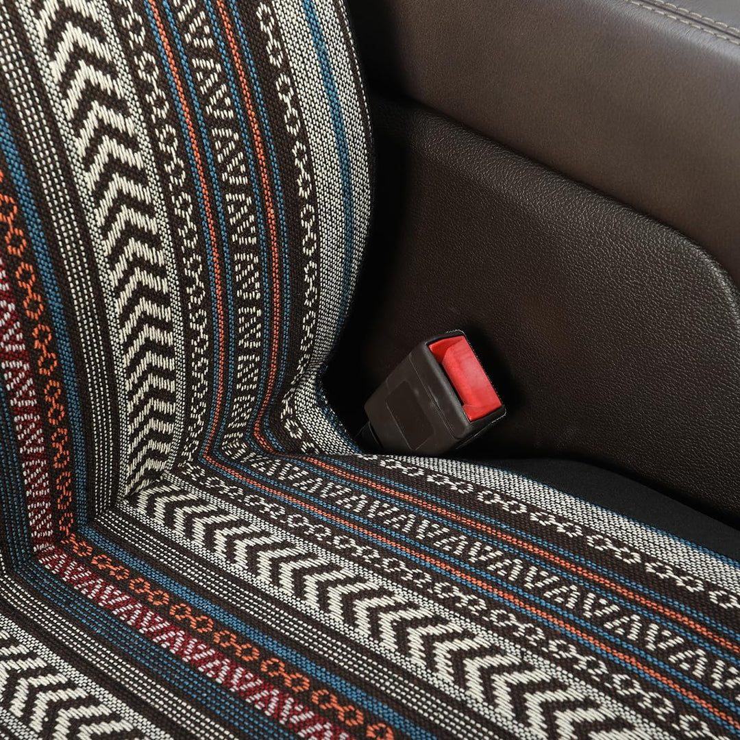 Auto-Sitzbezüge Vordersitze Baja Boho Stil,Sitzbezug Set Universal für Fahrersitz und Beifahrer Zube