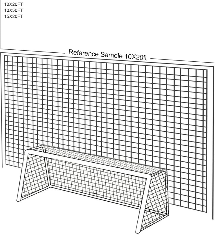 Aoneky Fussball Ballfang Netz 3x3M/3x6M, 2,5mm 42