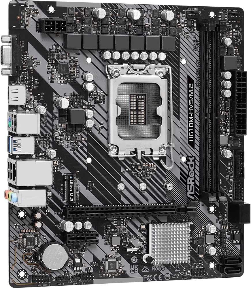 ASRock H610M-HVS/M.2 R2.0 Intel H610 LGA 1700 Micro ATX