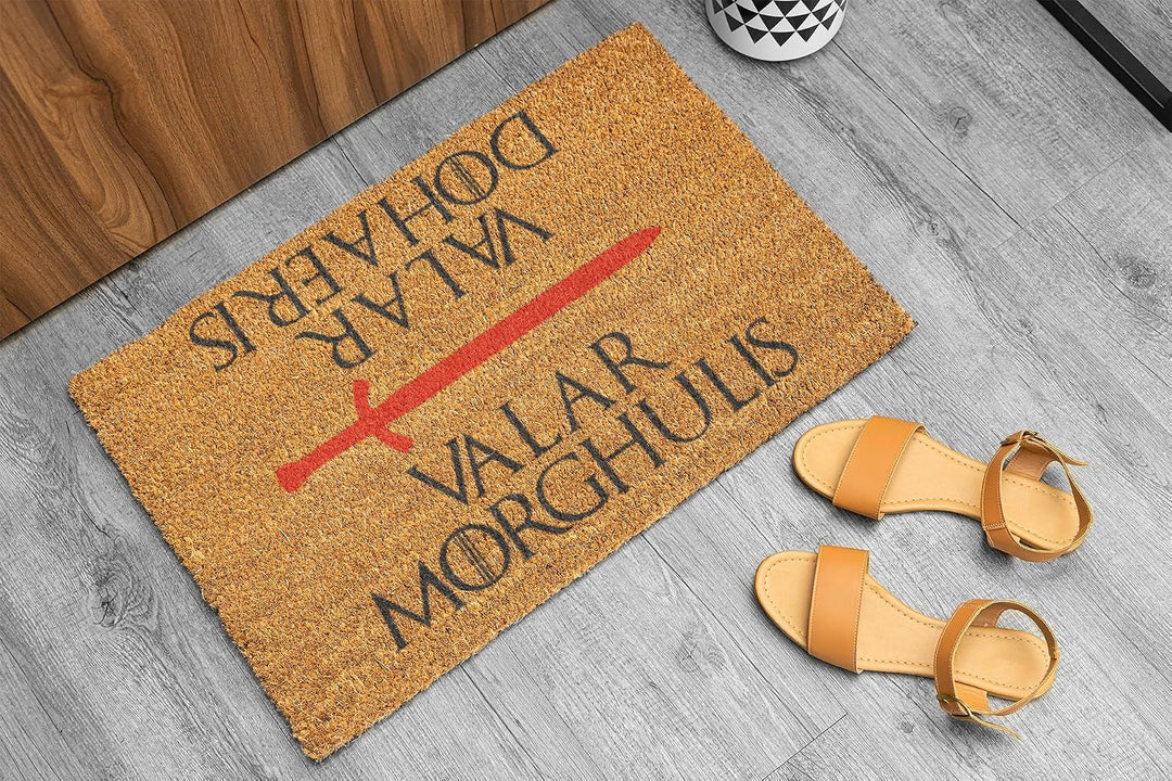 Fussmatte Kokos Aussen und Innen Lustig, 60x40 cm. Valar Morghulis, Valar Morghulis