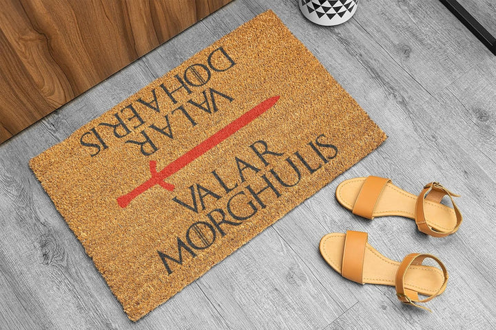 Fussmatte Kokos Aussen und Innen Lustig, 60x40 cm. Valar Morghulis, Valar Morghulis