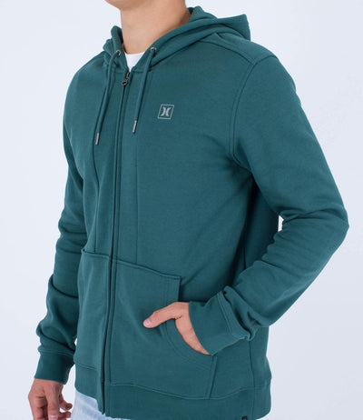 Hurley Herren Box Zip Fleece Sweatshirt S Eden, S Eden