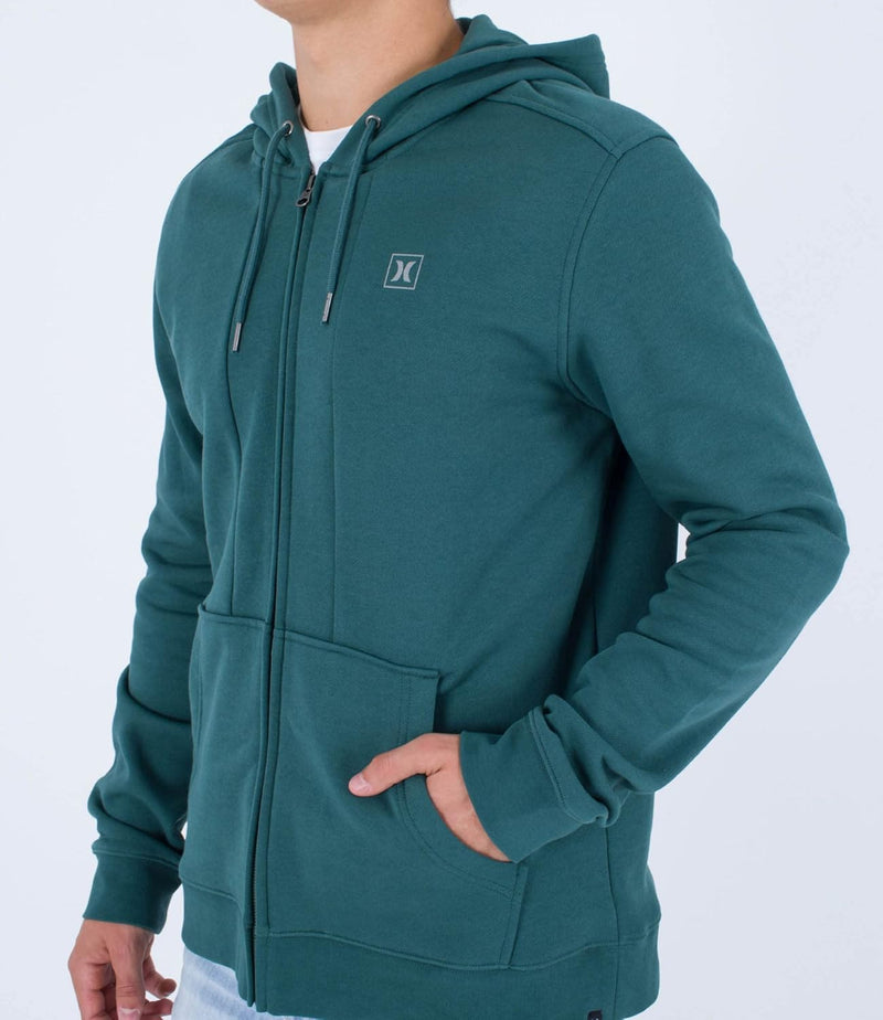 Hurley Herren Box Zip Fleece Sweatshirt S Eden, S Eden