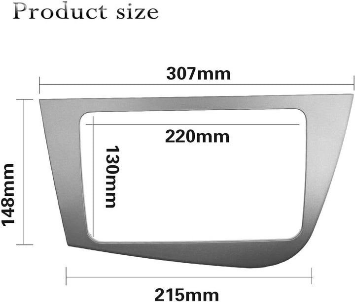 KAOLALI Doppel-DIN-Radio-Rahmen, kompatibel mit Seat Leon 2005–2012 Stereo-Armaturenbrett-Montage-Ki