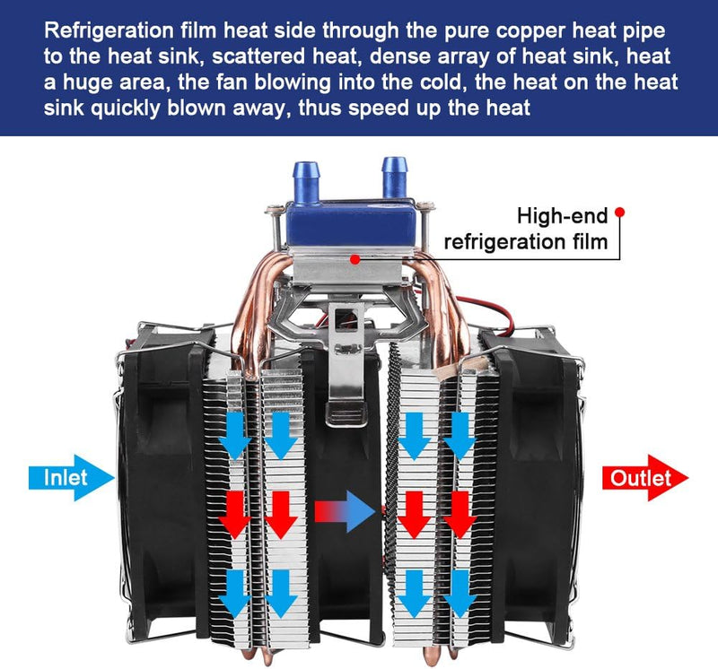 Hilitand DC 12 V Thermoelektrische Kühlung, Halbleiter, Peltier-System, Thermoelektrisches Kühlsyste