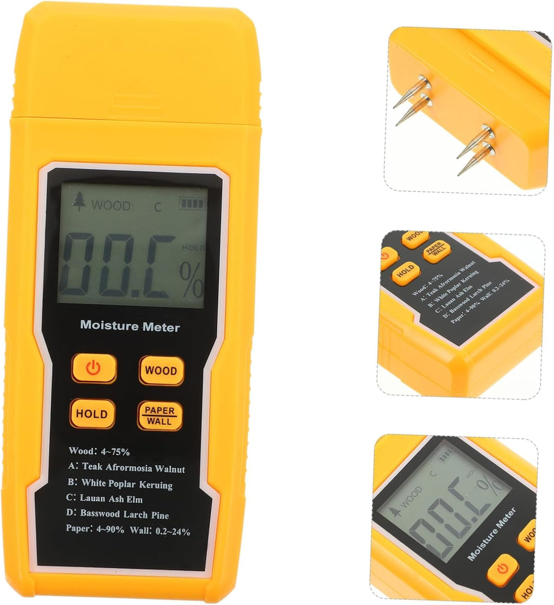 Artibetter 2stücke Digitales Holzfeuchtemessgerät Mit Lcd-display Präziser Feuchtigkeitsmesser Für H