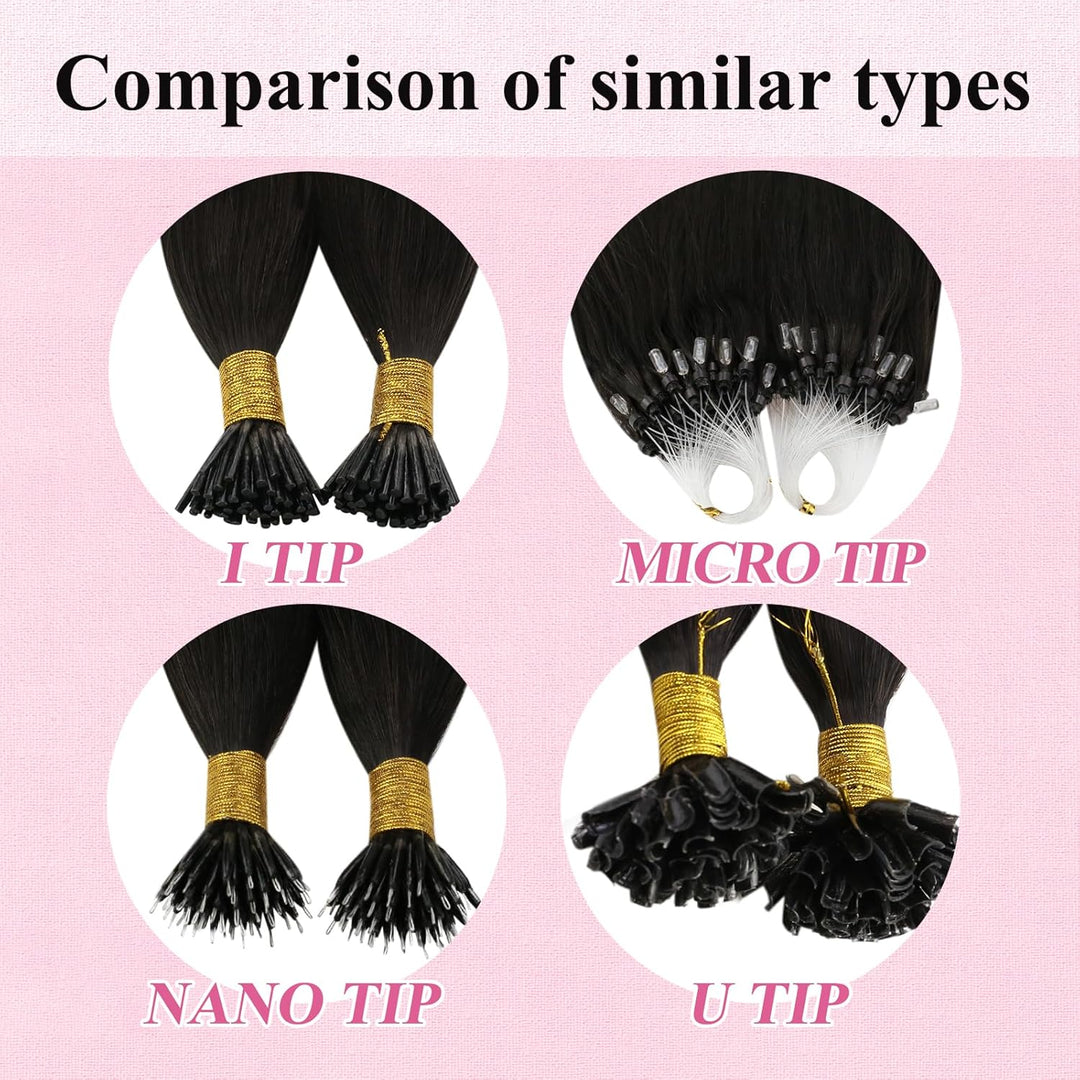 YoungSee Microring Extensions Balayage Microring Extensions Echthaar Braun Balayage Blond Microring