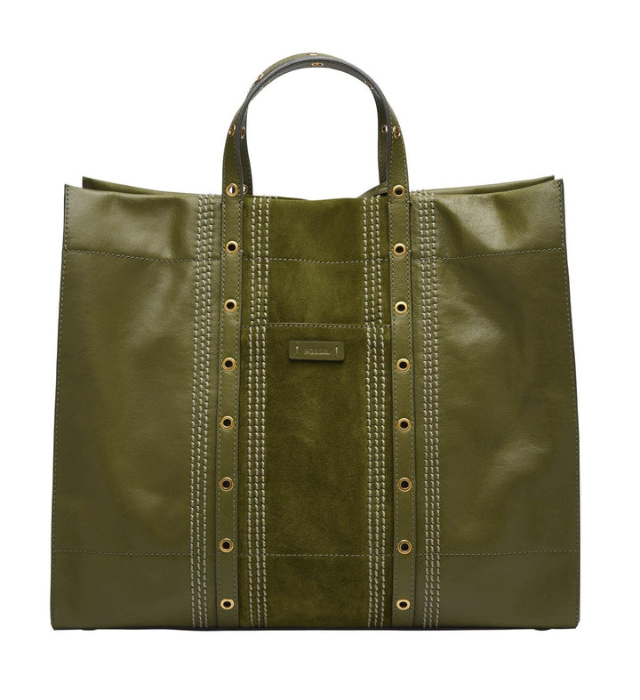 Fossil Carmen Tote Green Moss