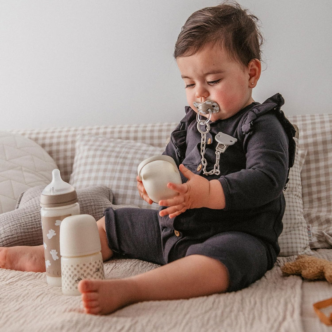 Suavinex, Babyflaschen-Set für Neugeborene, Geschenkset mit: 2 Flaschen 270 ml + 2 Flaschen 150 ml +