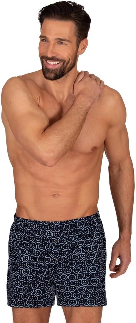 Trigema Boxer-Shorts mit freundlichem Smiley-Muster L Navy, L Navy