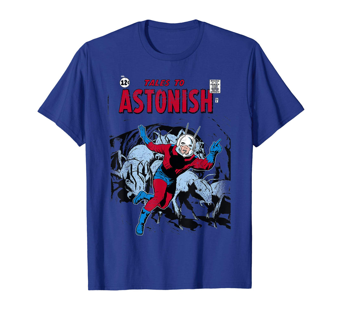 Mens Marvel Ant-Man Classic Retro Comic Cover Graphic T-Shirt Large Cranberry