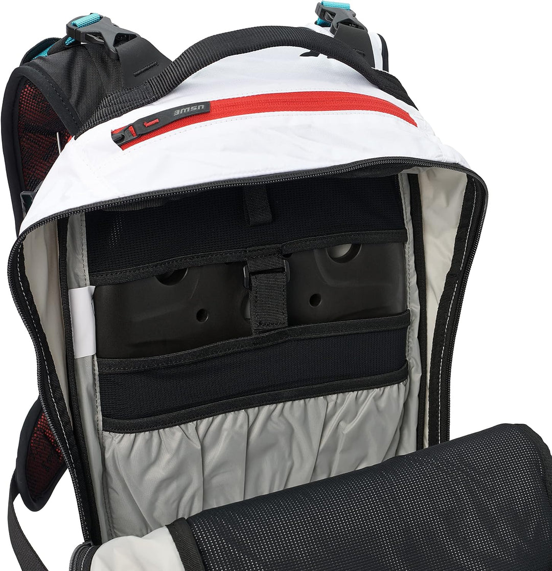 USWE Pow, Ski und Snowboard Rucksack mit Rückenprotektor, für Damen und Herren Pow 16l Weiss, Pow 16