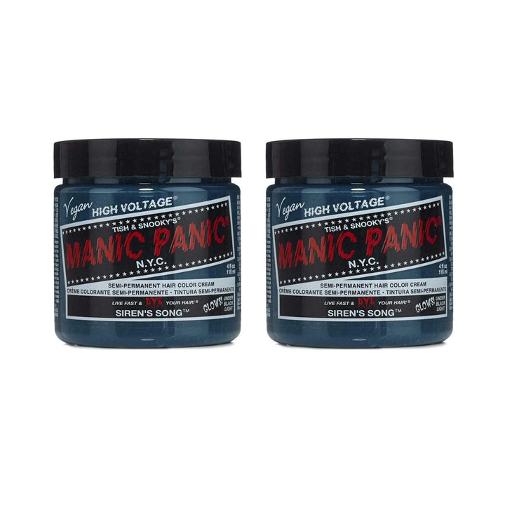 Manic Panic Siren's Song Classic Creme, Vegan, Cruelty Free, Green Semi Permanent Hair Dye 2 x 118ml