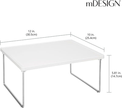 mDesign 4er-Set Regaleinsatz für Kleidung – Ablage aus Metall und Kunststoff für mehr Stauraum im Kl