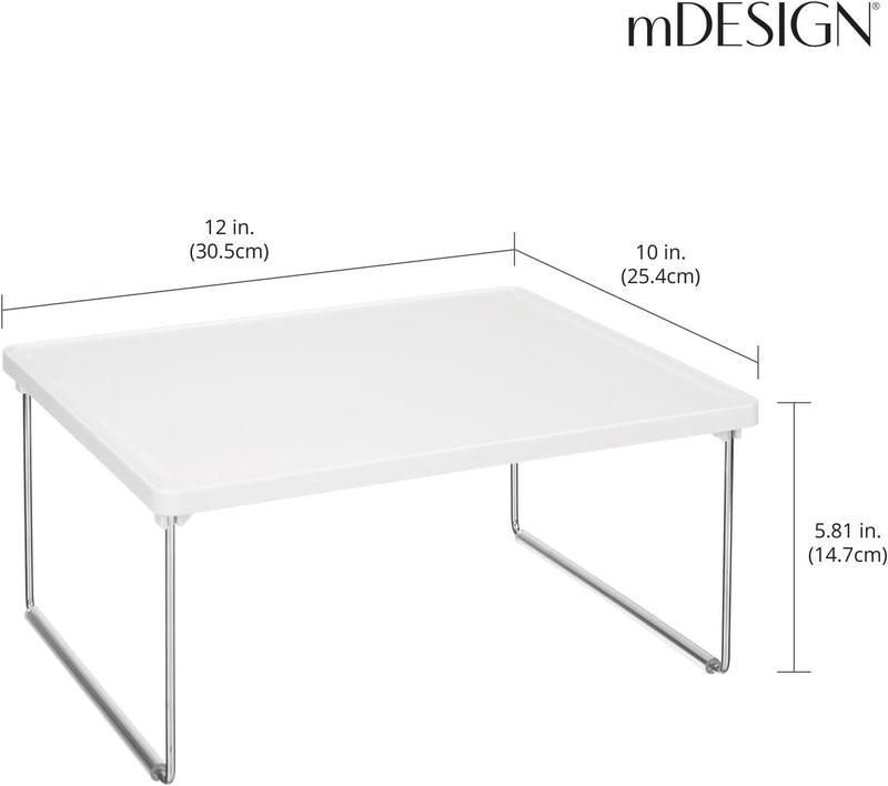 mDesign 4er-Set Regaleinsatz für Kleidung – Ablage aus Metall und Kunststoff für mehr Stauraum im Kl