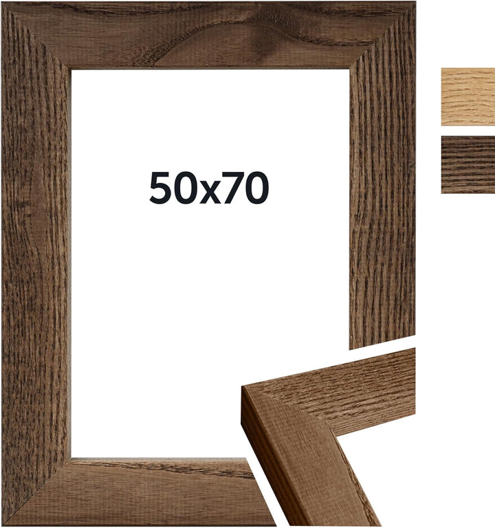 Dörr Eichenholzrahmen Oakwood Block Dunkelbraun 50x70 50x70 Dark Brown, 50x70 Dark Brown