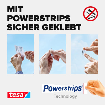 tesa Powerstrips DECO Haken SMALL im 3er Pack - Klebehaken für Deko an Glas und Spiegel - bis zu 200