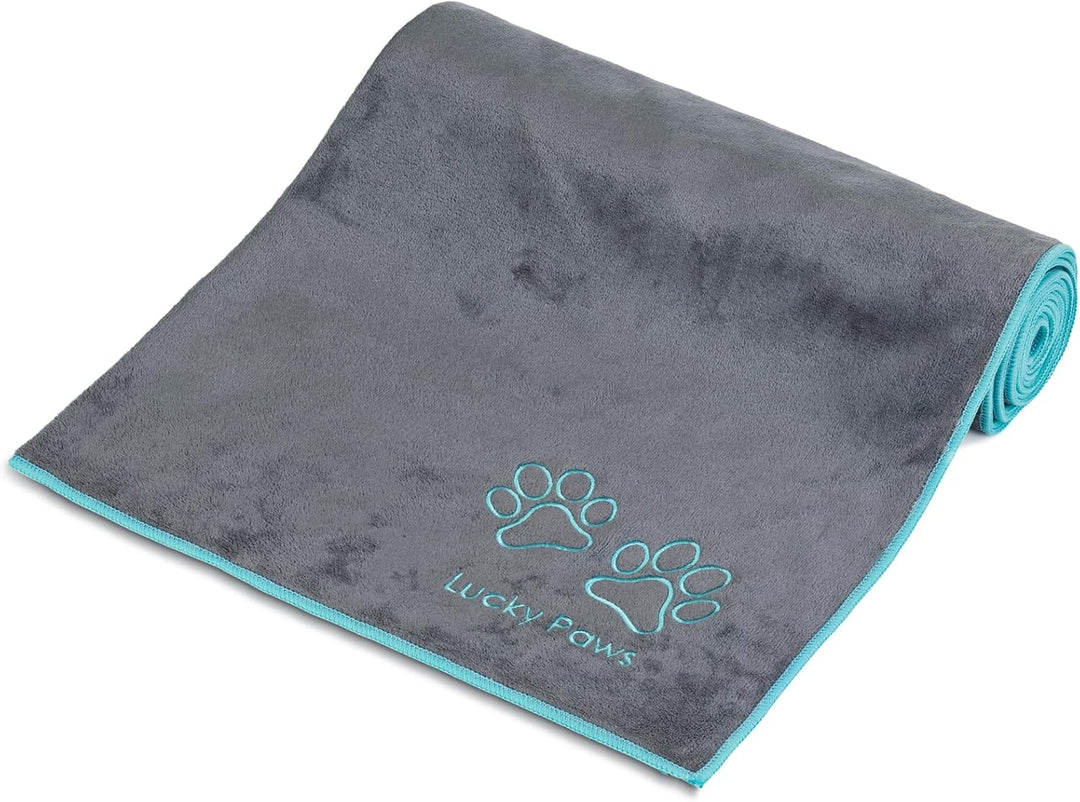 Lucky Paws® Hundehandtuch - 140x70cm XL Hundehandtuch extra saugfähig - schnell trocknend, luxuriös