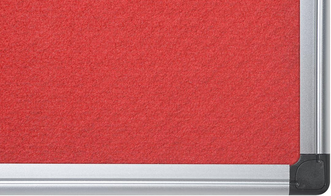 Bi-Office Filztafel Maya, Mit Aluminiumrahmen, Rote Filzoberfläche, Zum Gebrauch Mit Pinnnadeln, Pin
