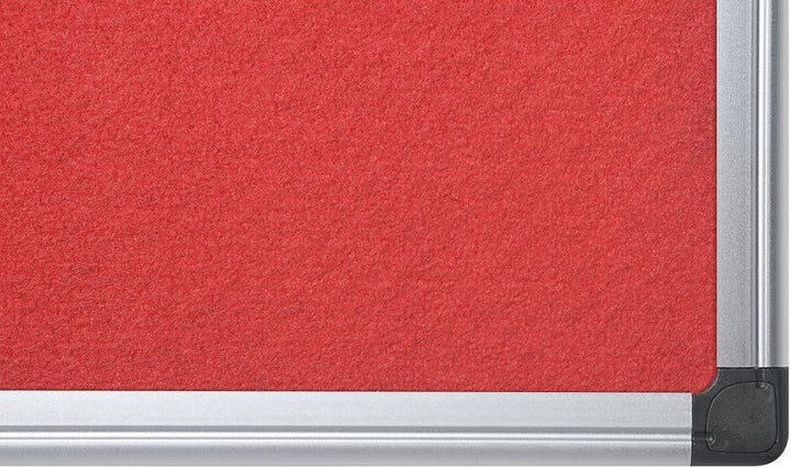 Bi-Office Filztafel Maya, Mit Aluminiumrahmen, Rote Filzoberfläche, Zum Gebrauch Mit Pinnnadeln, Pin