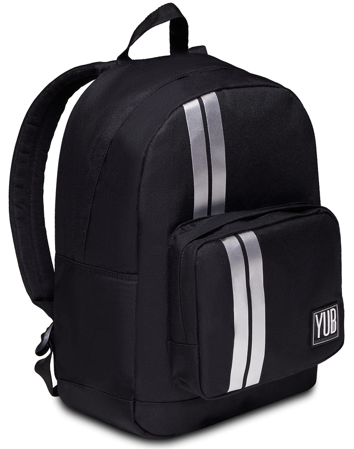 Seven Yub Unisex-Rucksack mit einem Fach — Erwachsene, Schwarz, Einheitsgrösse Silber, Silber