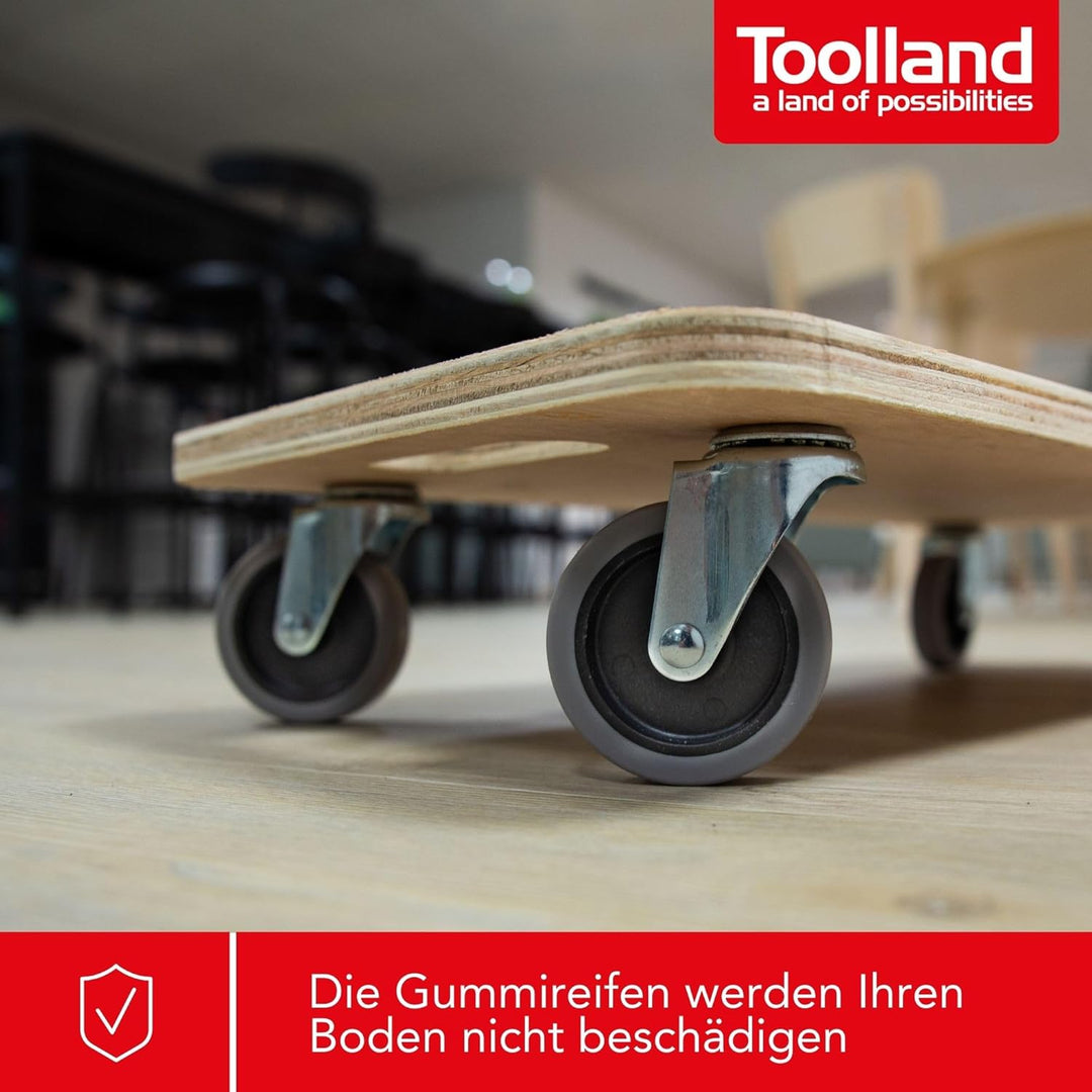 TOOLLAND - QT106 Sperrholz Transport-Roller, 150 kg Maximal Tragkraft, 56 cm Länge x 30 cm Breite 17