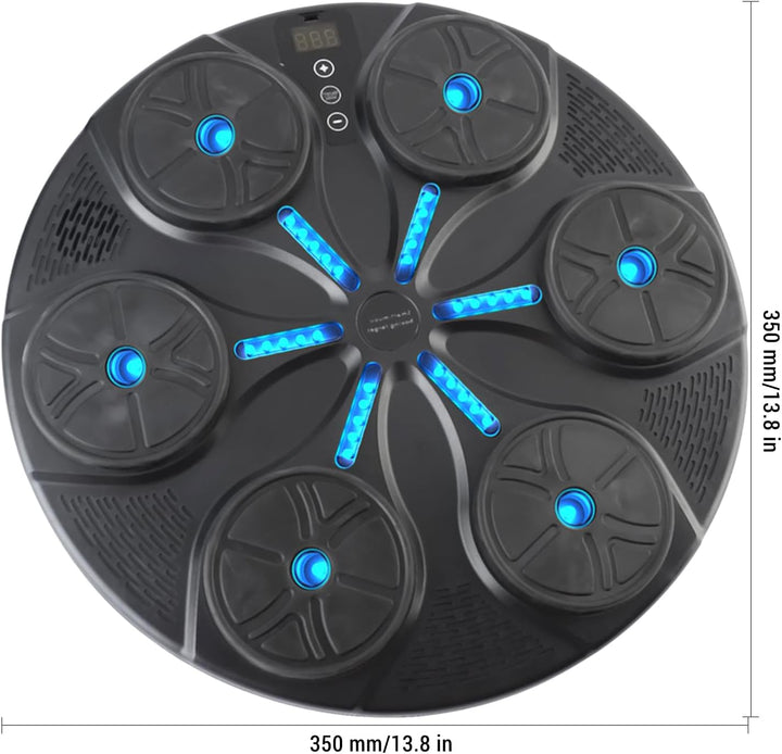 Music Boxing Machine mit Bluetooth, LED, 8 Geschwindigkeits, Zähler Schwarz, Schwarz
