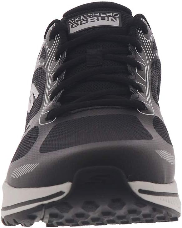 Skechers Herren Running Shoes, 41 EU Black Textile Synthetic White Trim