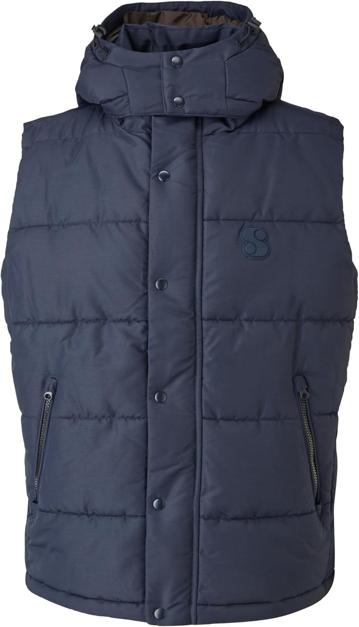 s.Oliver Steppweste mit abnehmbarer Kapuze XL 5959_navy, XL 5959_navy
