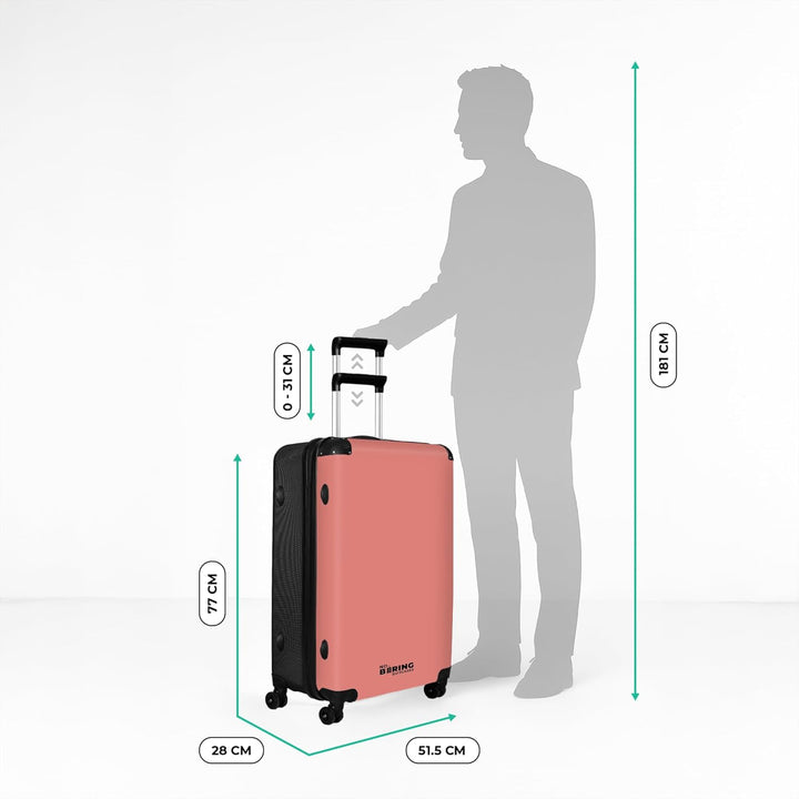 NoBoringSuitcases.com® Koffer XL Gross 77x51.5x28 cm Reisekoffer mit 4 Rollen Leicht Trolley Hartsch