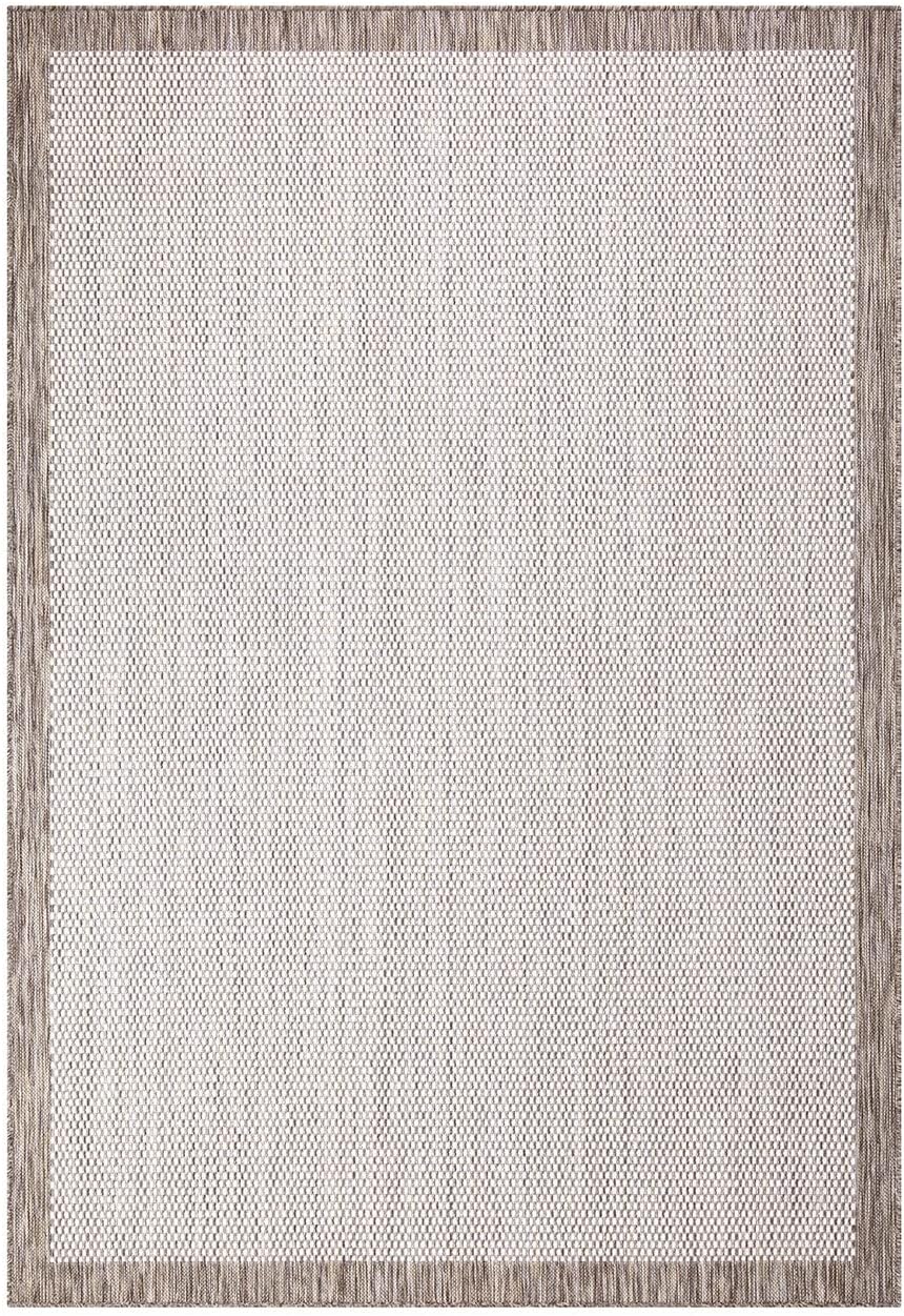 carpet city Outdoor-Teppich Wetterfest Balkon Terrassen - Beige in 160x230 cm - Deko Teppiche Aussen