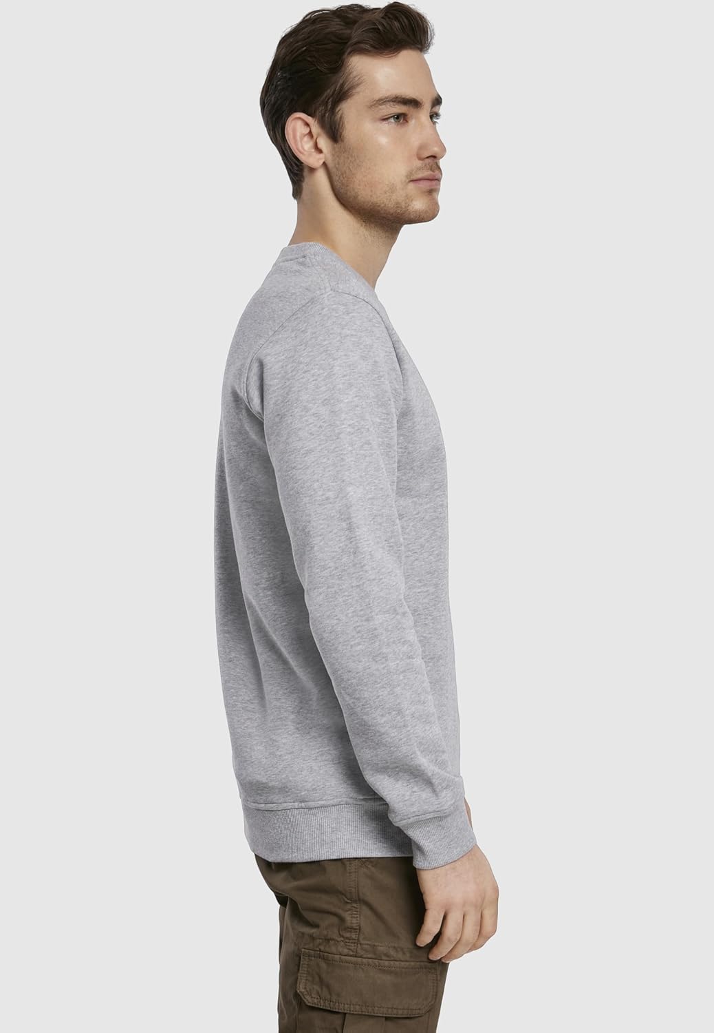 Urban Classics Herren Organic Basic Crew L Grau, L Grau