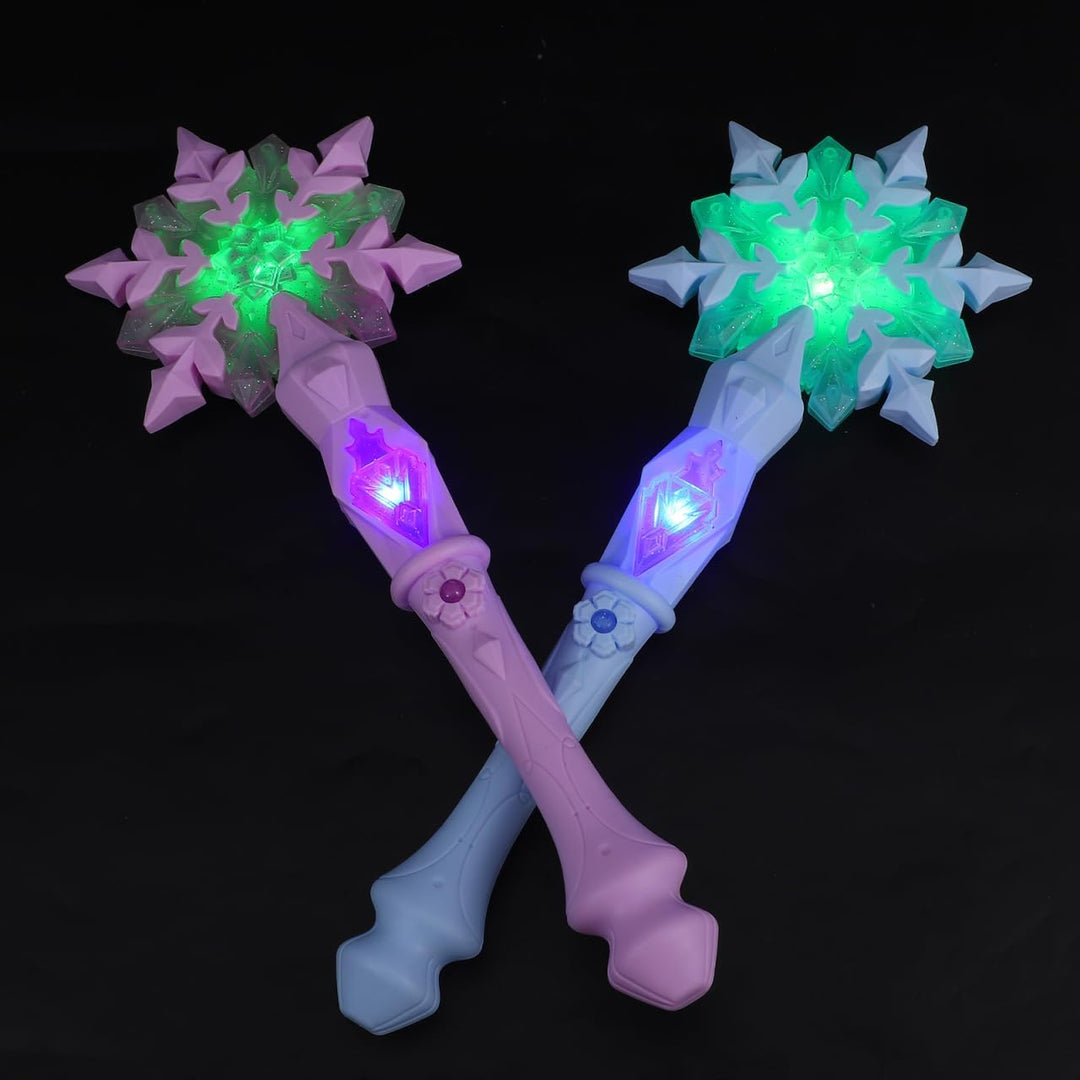 Toddmomy 2 Stück Schneeflocken Zauberstab Leuchtende Märchenstangen Für Mädchen Kostümzubehör Und Ge