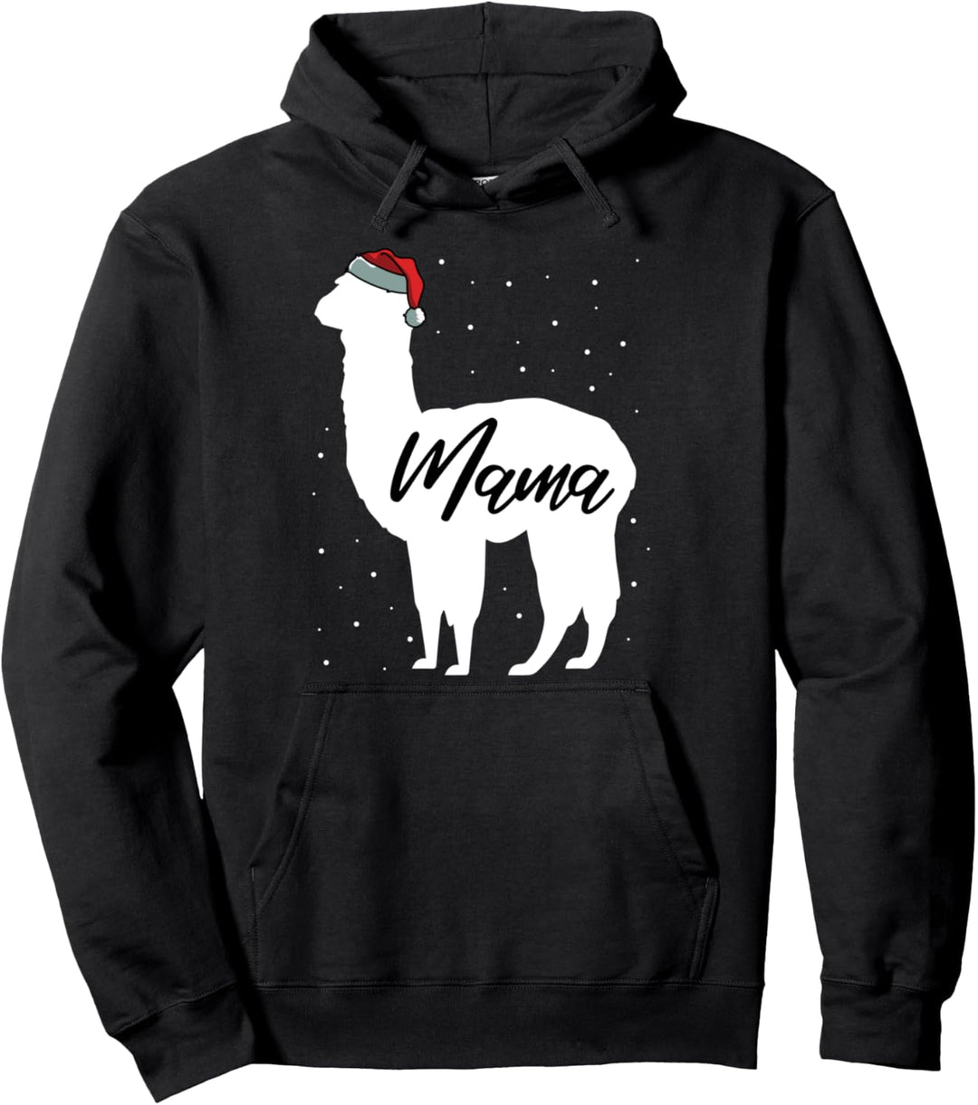 Mama Llama Familien-Schlafanzug mit passendem Weihnachtspyjama X-mas Mom-my Pullover Hoodie