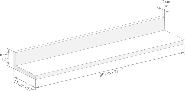 MOBILI FIVER, 2-er Set Rachele Regale, Esche, Weiss, Made In Italy 80 x 17 x 8 cm Esche Weiss, 80 x
