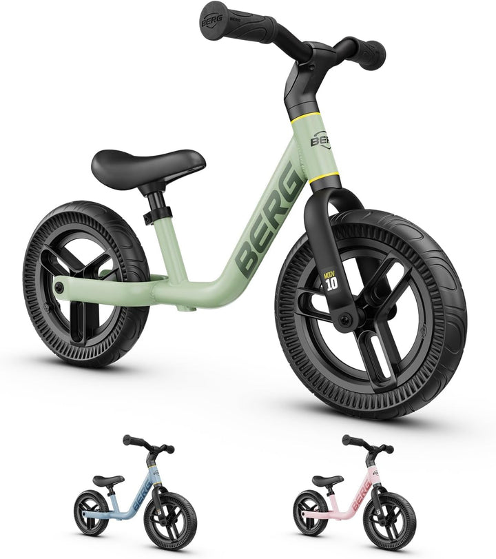 BERG MOOV 10 Laufrad | ab 2 jahre | bis zu 30 kg | 10 Zoll | Lenkrad und Sattel Höhenverstellbar | S