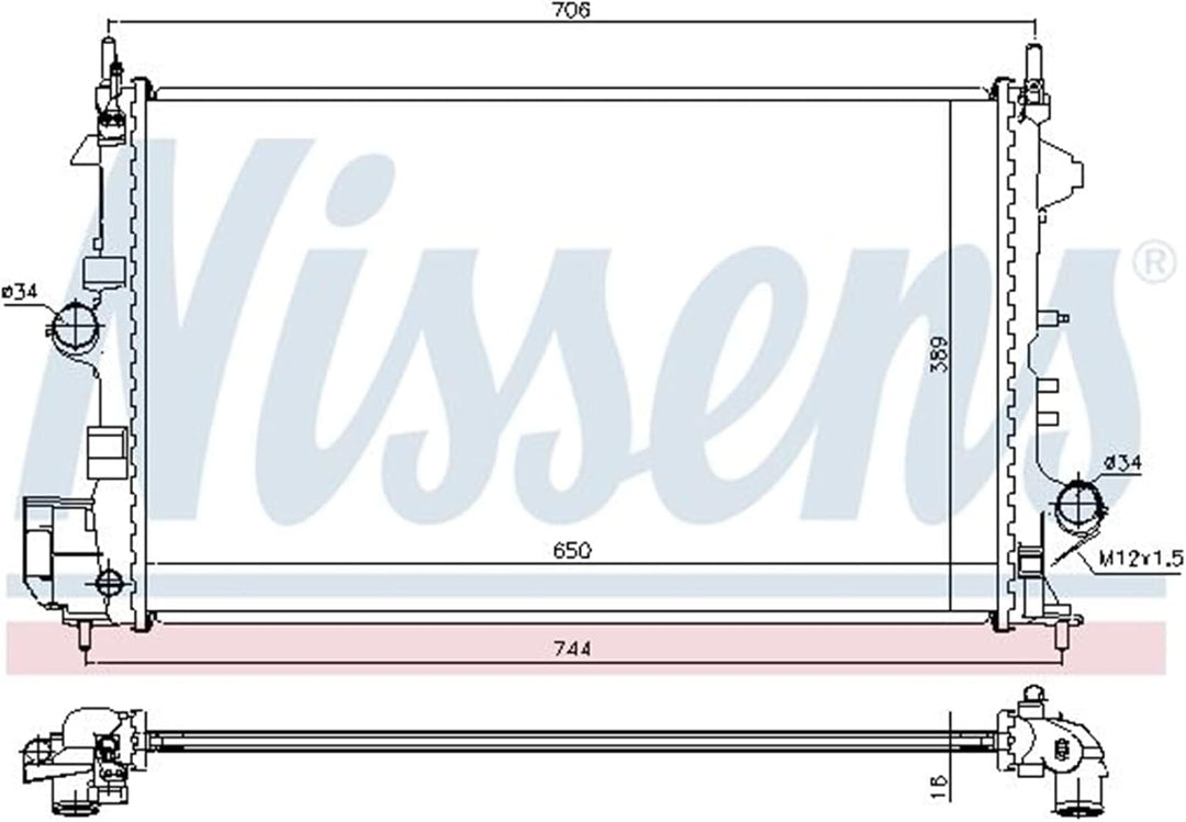 NISSENS 63123 Kühler, Motorkühlung