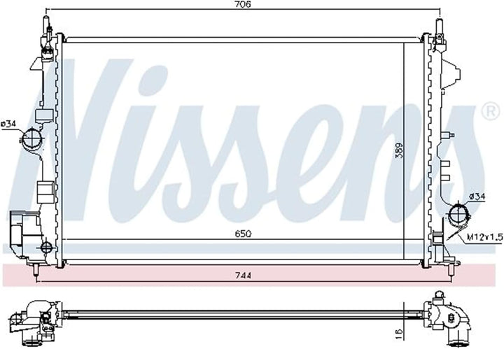 NISSENS 63123 Kühler, Motorkühlung
