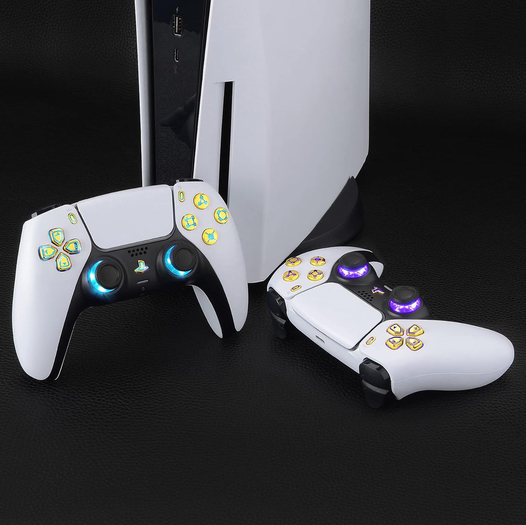 eXtremeRate DTF LED Kit für ps5 Controller BDM-030/040, Ersatz leucht D-Pad Thumbstick Share/Option/