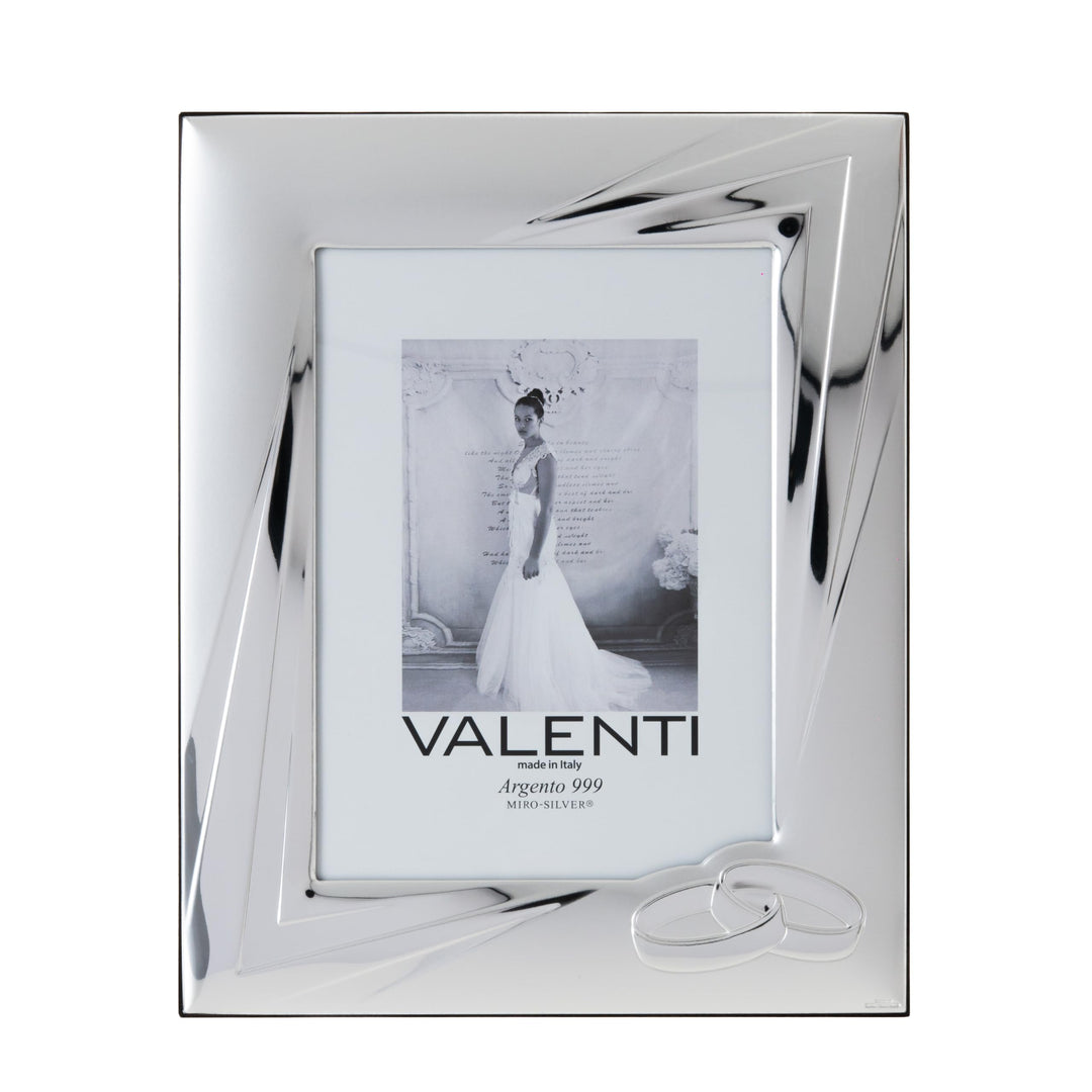 Valenti&Co Bilderrahmen, Silber, 13 x 18 cm, ideal als Geschenk zur Hochzeit oder für Mutter und Pap