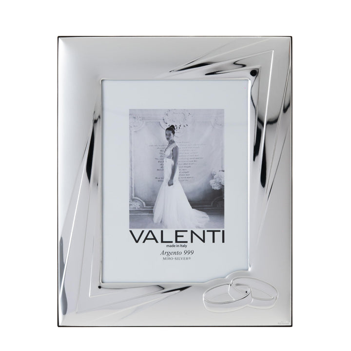 Valenti&Co Bilderrahmen, Silber, 13 x 18 cm, ideal als Geschenk zur Hochzeit oder für Mutter und Pap