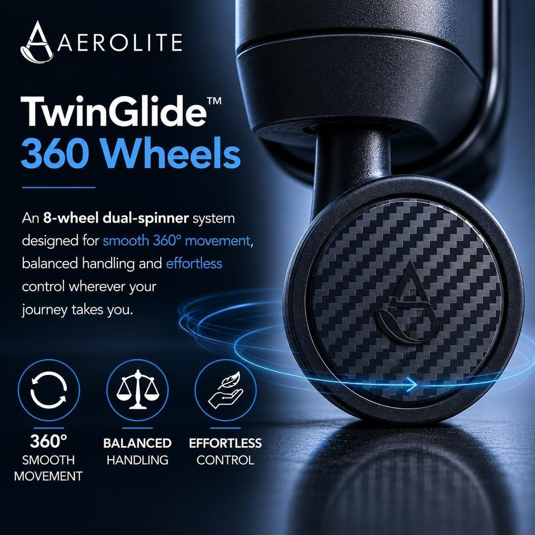 Aerolite ABS Hartschalen Trolley Koffer Reisekoffer mit 4 Rollen Cabin Kabin_handgepäck 55x40x20, Ca