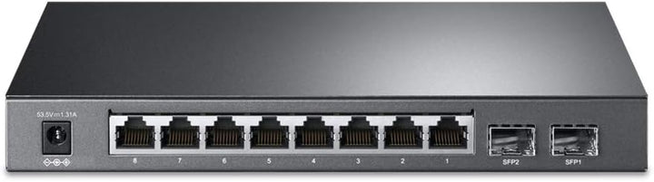 TP-Link TL-SG2210P 10-Port Smart Switch mit 8 PoE+ Ports (61 Watt, Zentrales Cloud-Management, In Om