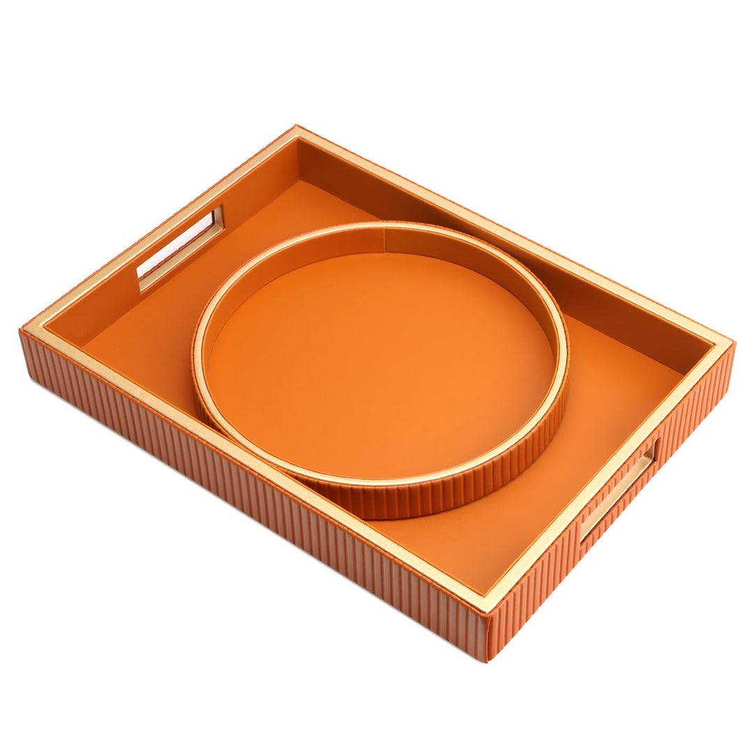 SANZIE Ledertablett, Schreibtisch-Aufbewahrung, Organizer, Premium-Serviertablett, dekoratives Table