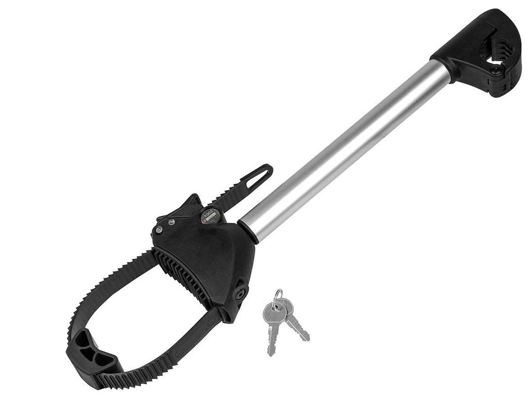 EUFAB 11576 Strap-Rahmenhalter lang, abschliessbar, für U-Bügelrohr: Ø 2,5 cm, 32 cm Länge 32 cm Län